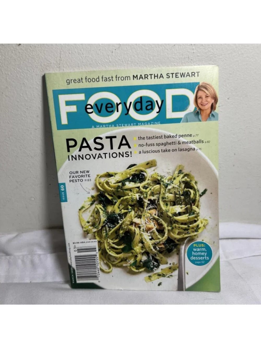 Lot of 7 Issues Martha Stewart Living Everyday Food Magazines and large Cookbook